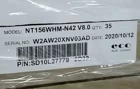 شراء 220cd/m2 شاشة LCD صناعية 15.6 بوصة IPS WLED 100PPI NT156WHM-N42 online manufacture